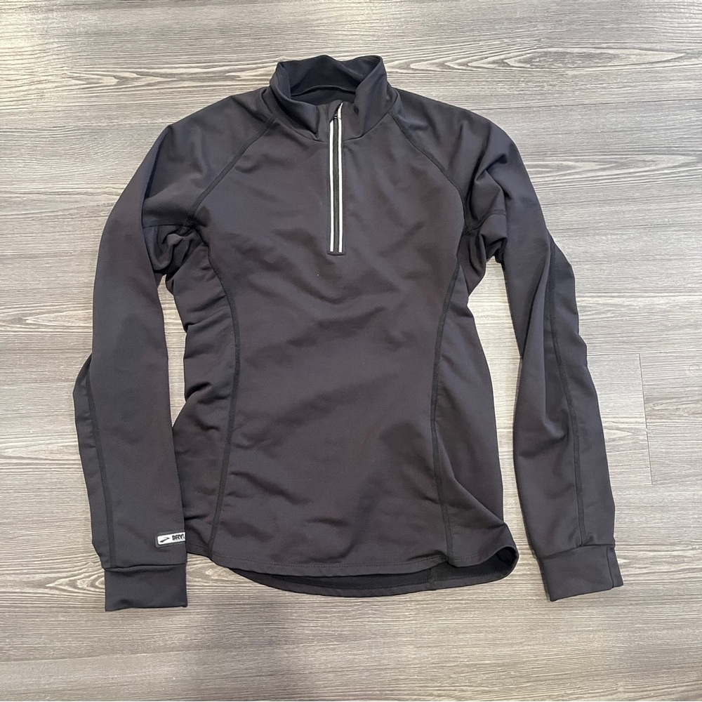 Vintage Brooks Black Quarter-Zip Pullover